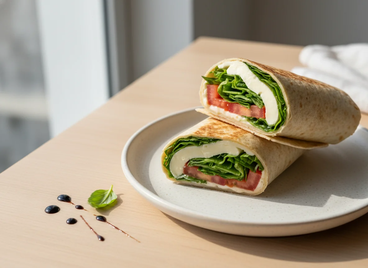 Wrap de queijo e salada photo
