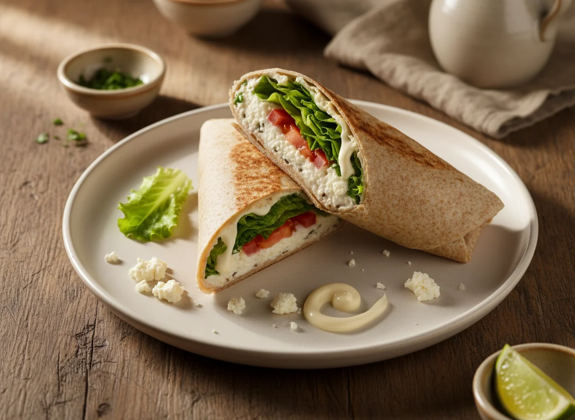 Wrap de ricota e vegetais photo