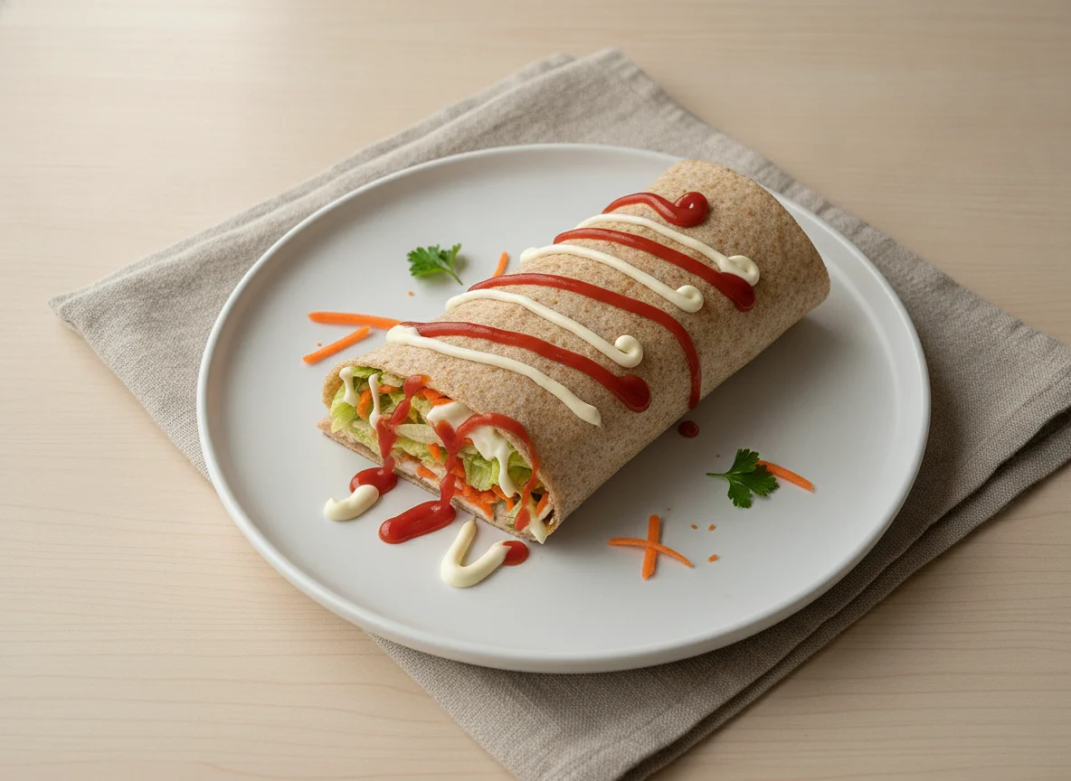 Wrap de Salada com Ketchup photo