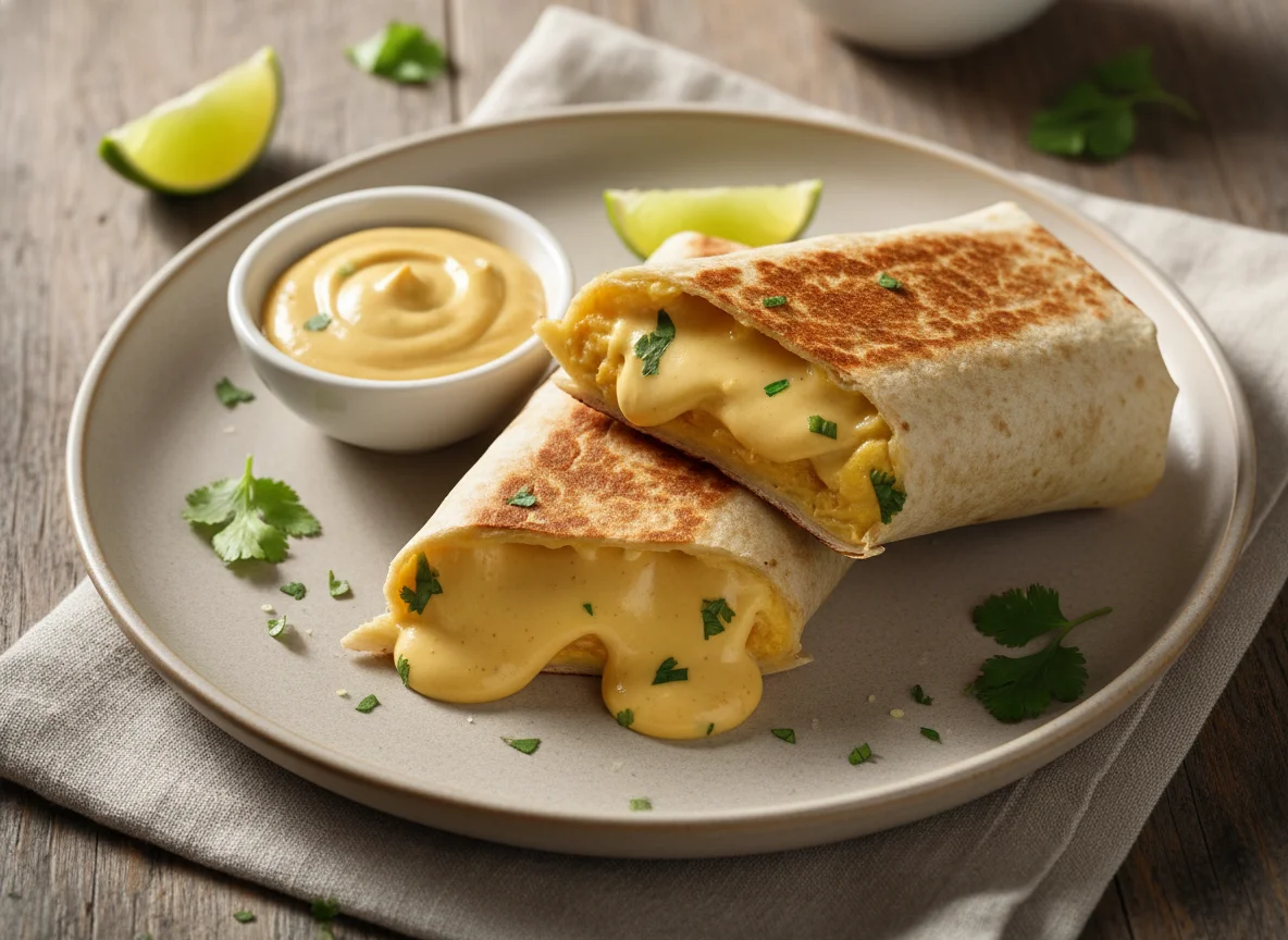 Wrap grelhado com queijo e molho photo