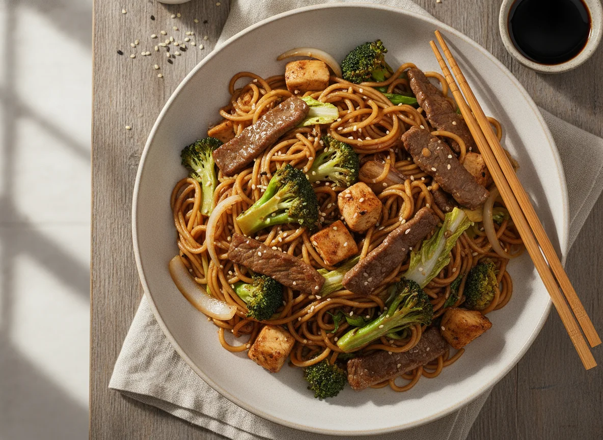 Yakisoba de Carne e Frango photo
