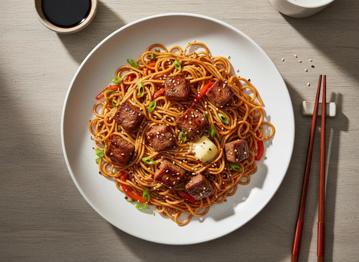 Yakisoba de File Mignon photo