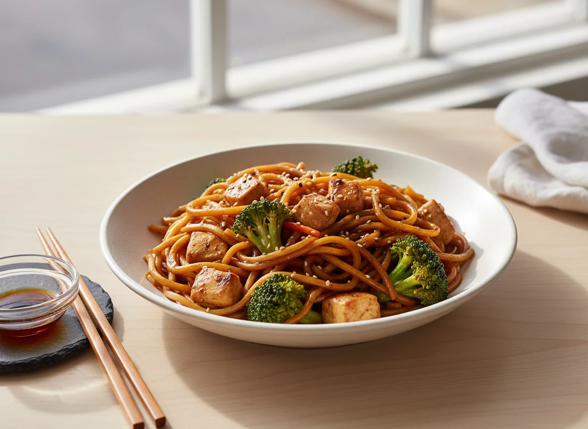 Yakisoba de Frango com Brócolis photo