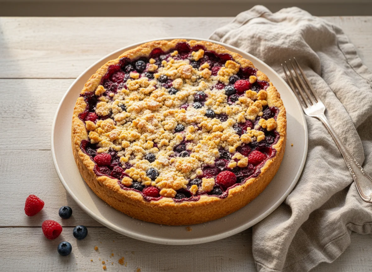 Ягодный пирог с крошкой photo