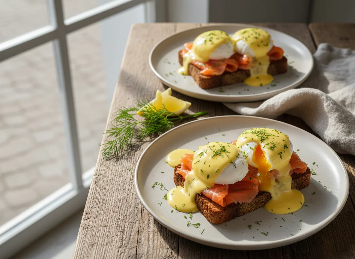 Яйца Бенедикт с лососем photo