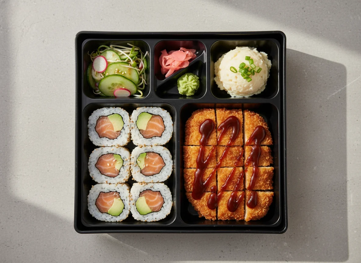 Японский обед в бенто-боксе photo