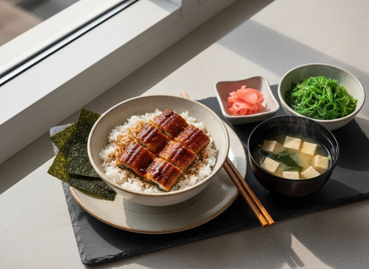 Японский обеденный набор с угрем photo