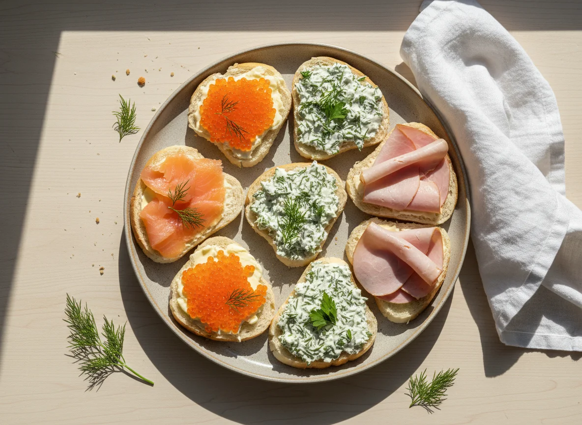 Ассорти из бутербродов photo