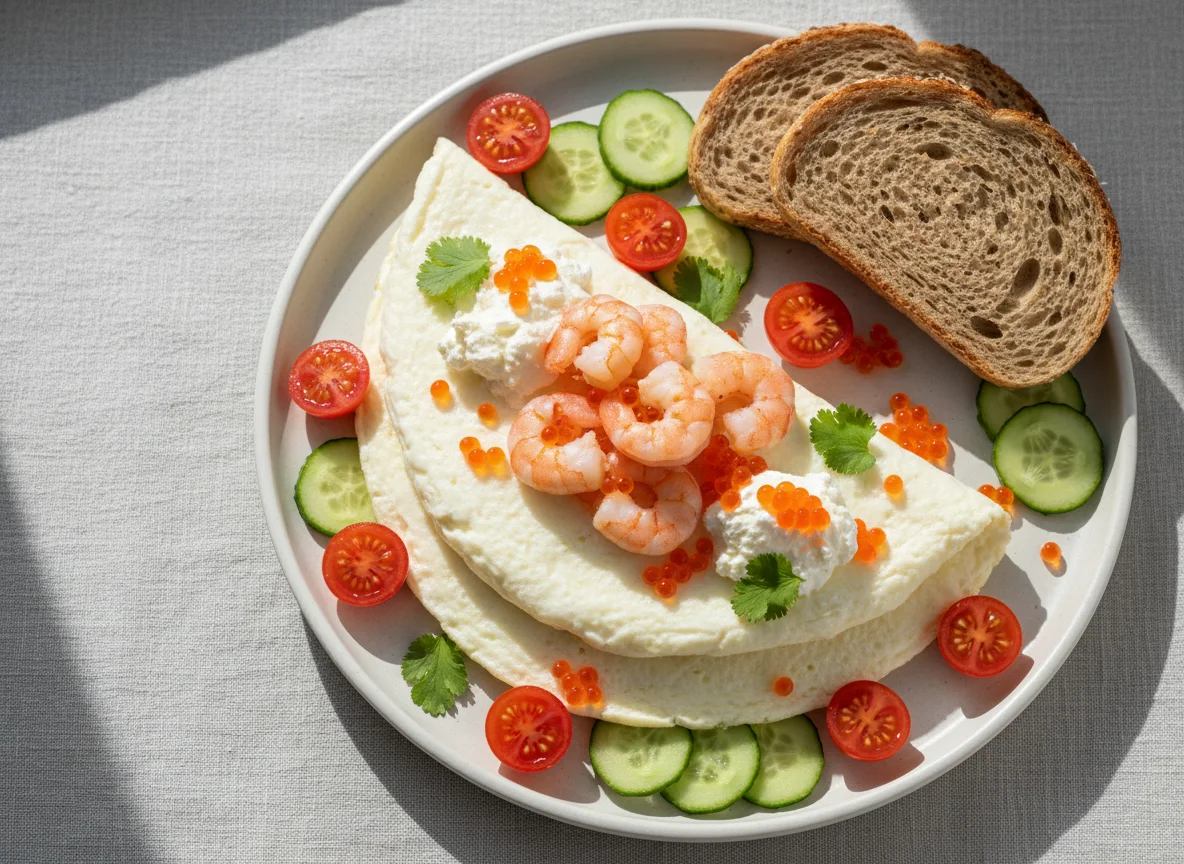 белковый омлет photo