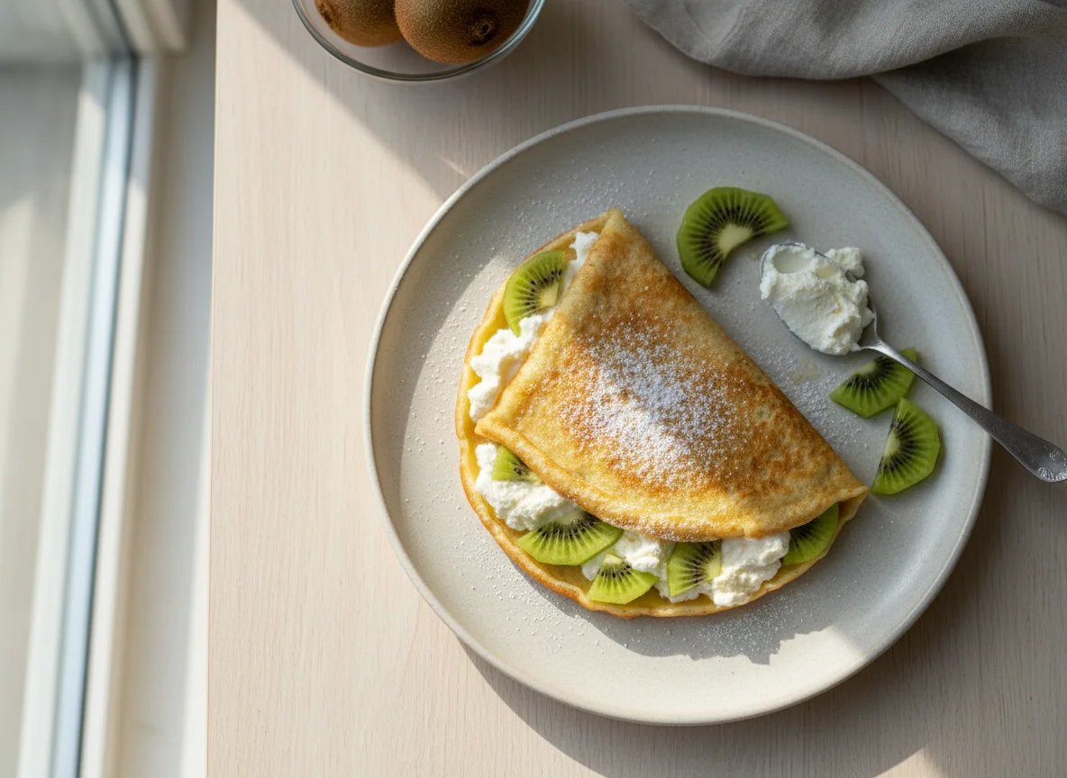 Блинчик с маскарпоне и киви photo