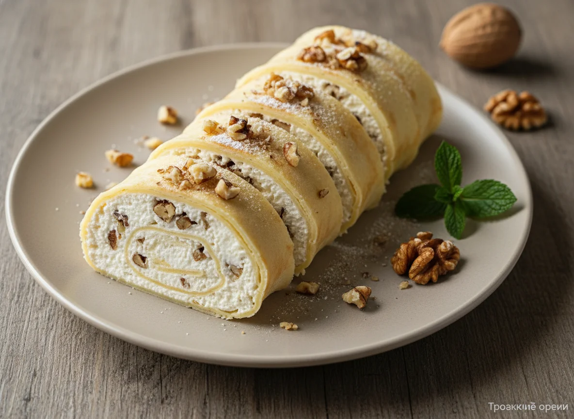 Блинный рулет с начинкой photo