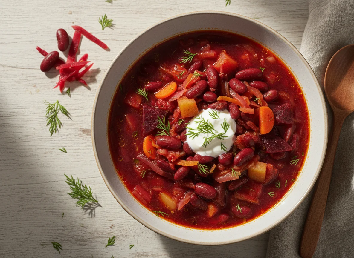 Борщ с фасолью photo