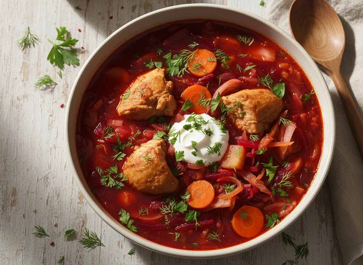 Борщ с курицей photo