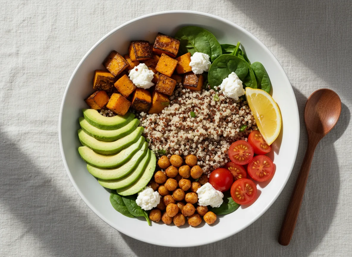 Боул с киноа, авокадо и нутом photo