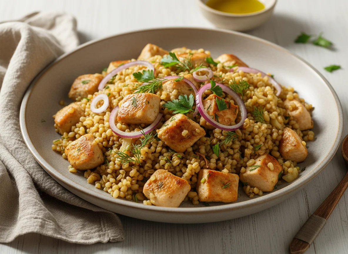 Булгур с курицей photo