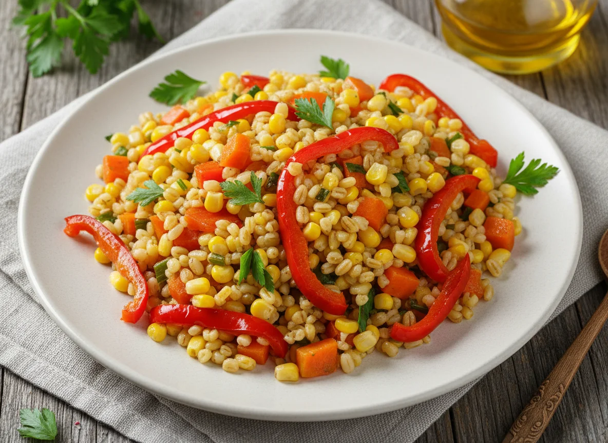 Булгур с овощами photo