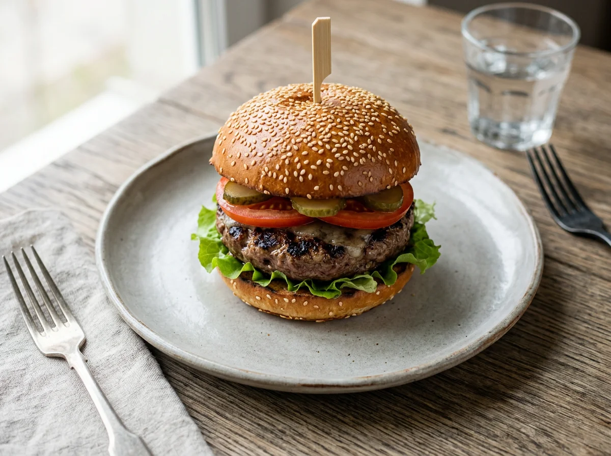 Бургер с говядиной photo