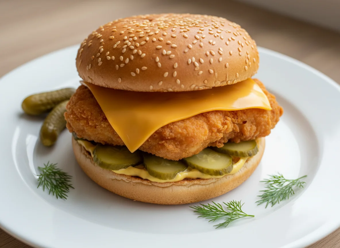 Бургер с сыром photo