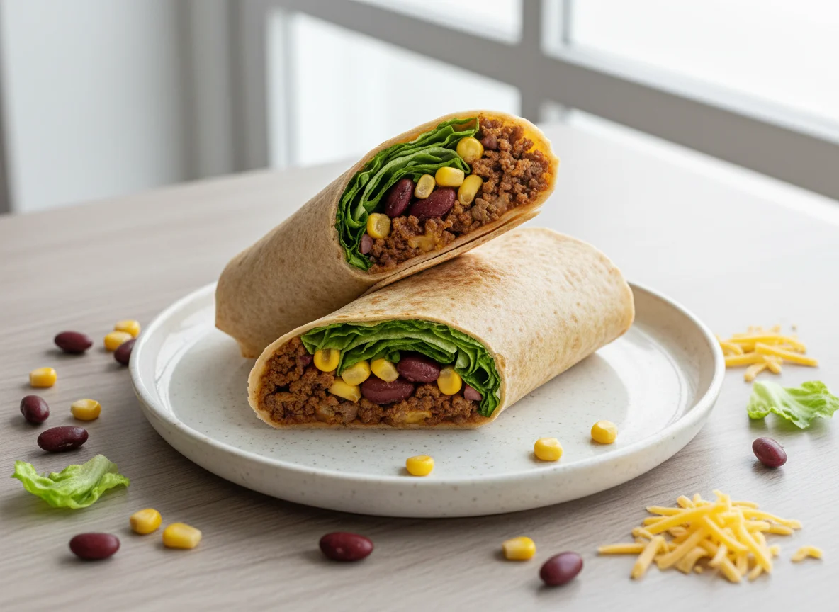 Буррито с говядиной и овощами photo