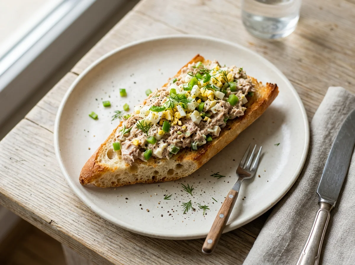 Бутерброд с тунцовым салатом photo