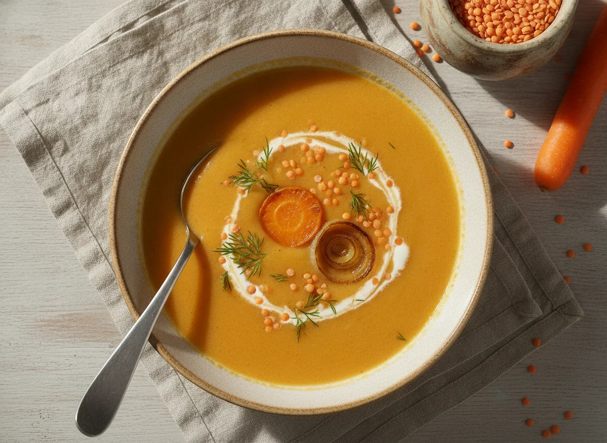 Чечевичный крем-суп photo