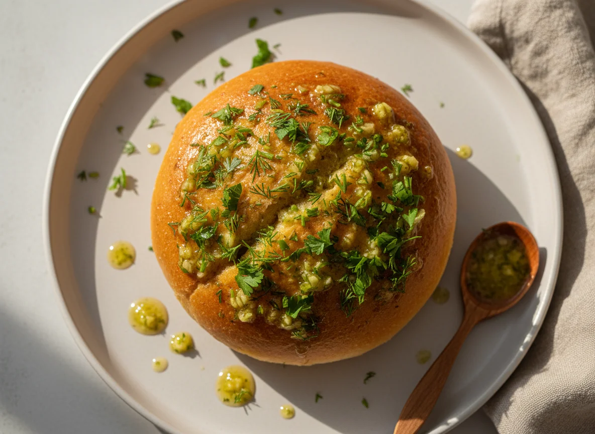 Чесночная булочка photo