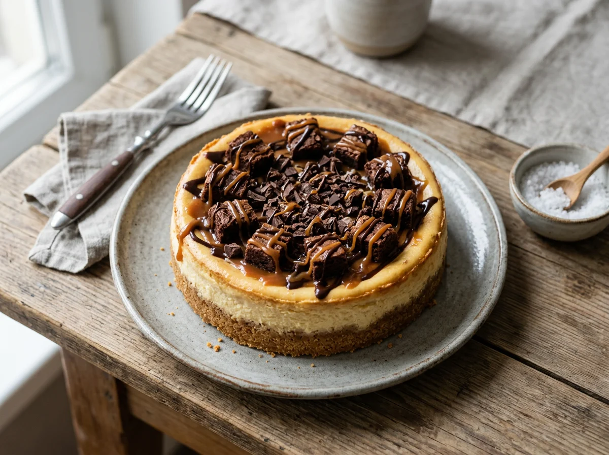 Чизкейк с карамелью и шоколадом photo