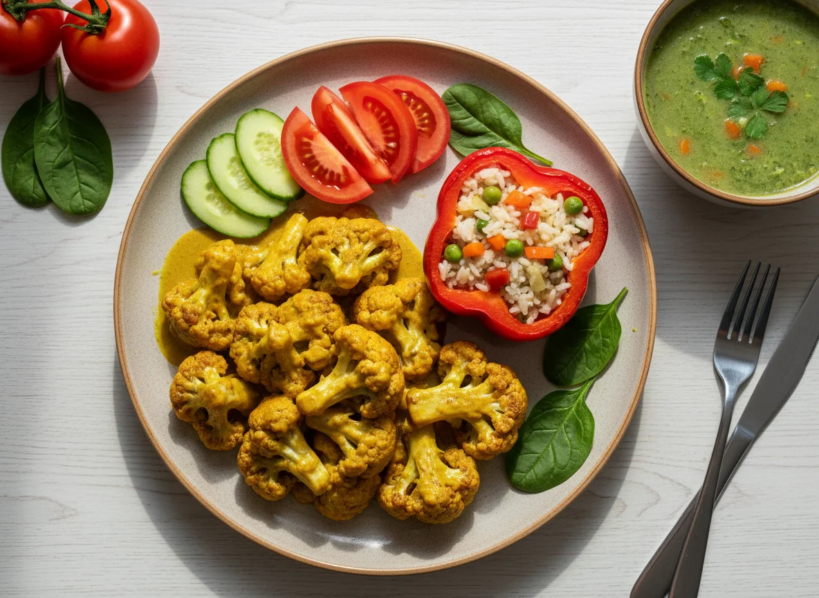 Цветная капуста с карри без картошки photo