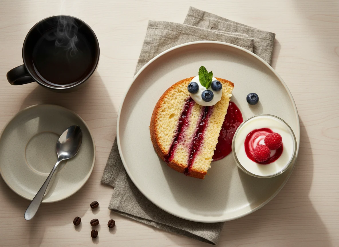 Десерт и напиток photo