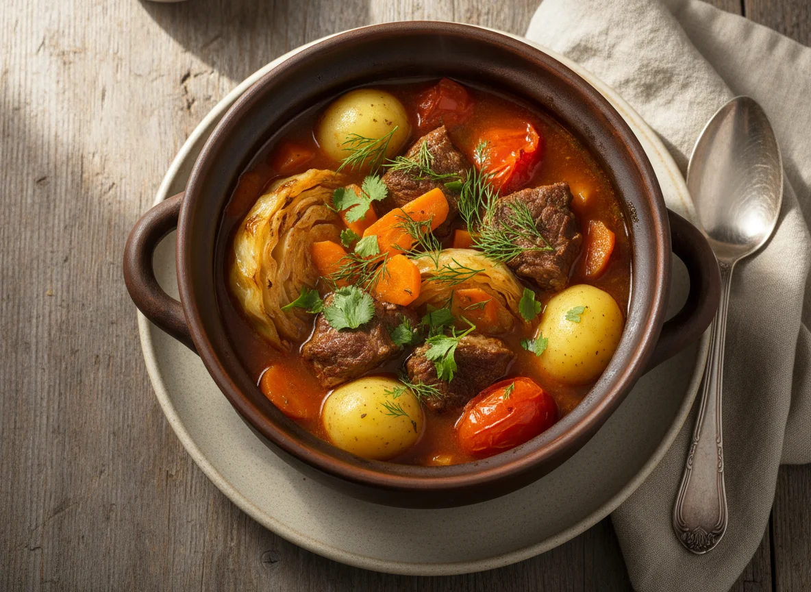 Димлама (тушеное мясо с овощами) photo