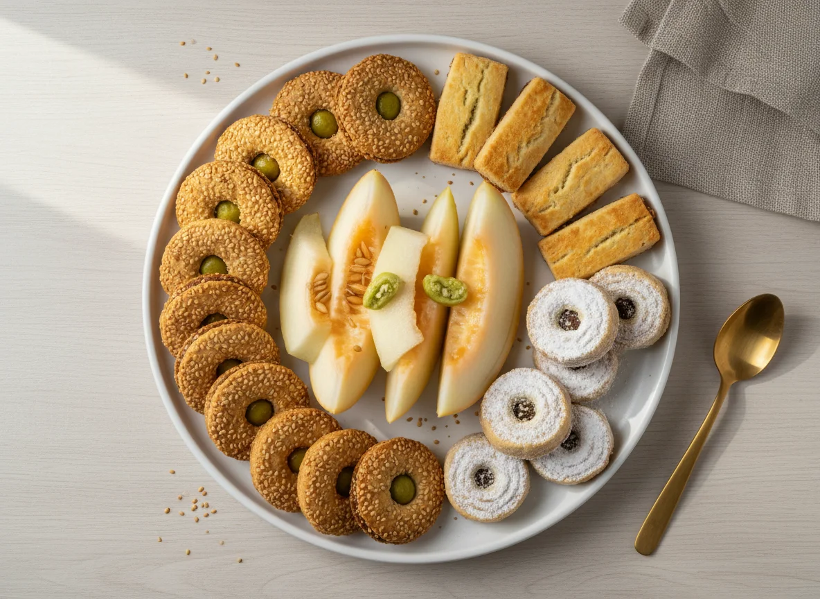 Дыня и восточные сладости photo