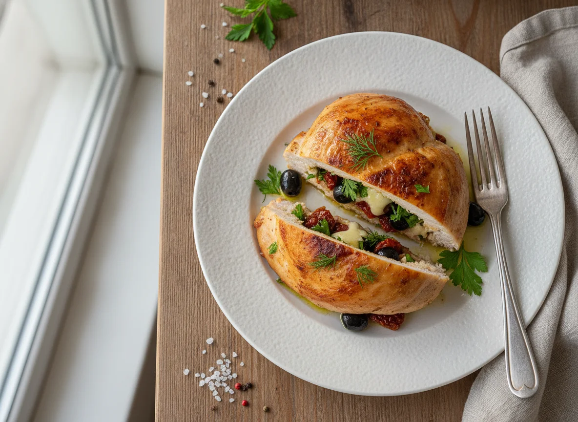 Фаршированная куриная грудка photo