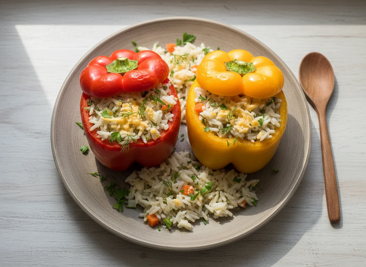 Фаршированный перец с рисом photo