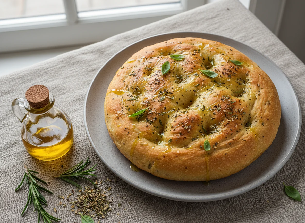 Фокачча с травами photo