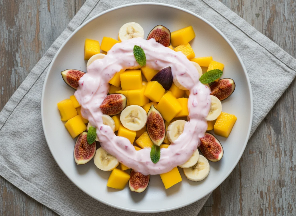 Фруктовый салат с йогуртом photo