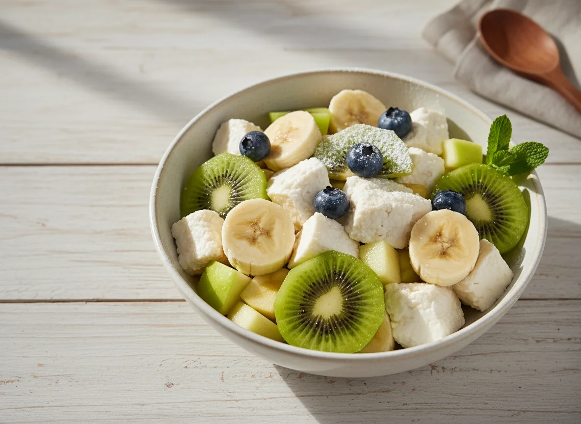 Фруктовый салат с творогом photo