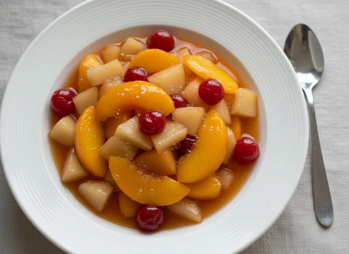 Фруктовый салат в сиропе photo