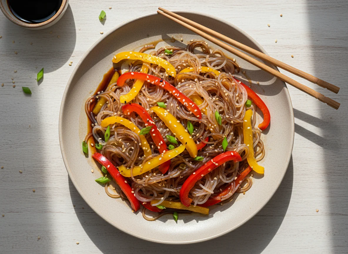 Фунчоза с овощами photo