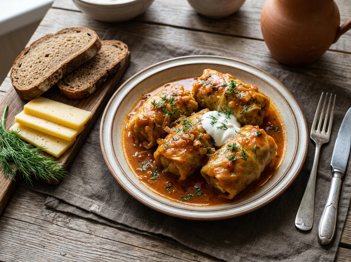 Голубцы с хлебом и сыром photo