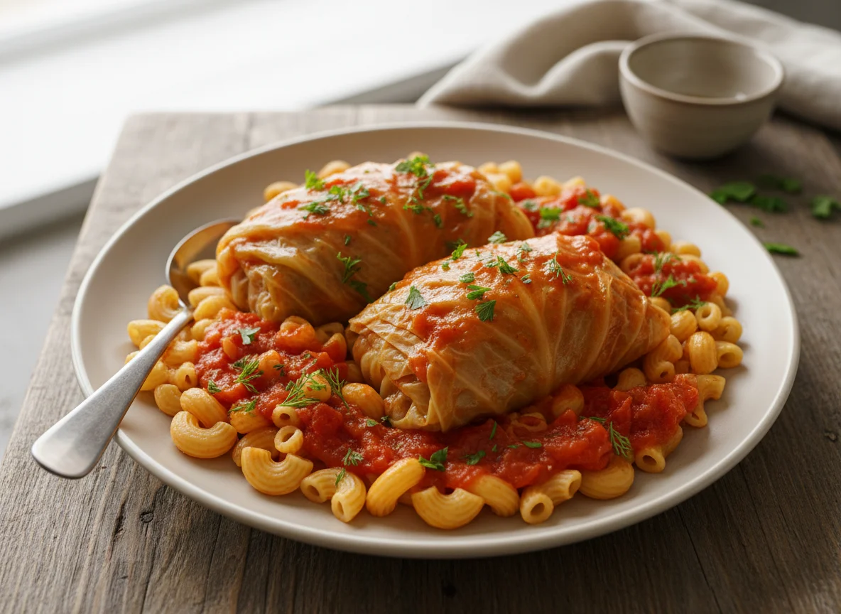 Голубцы с макаронами photo