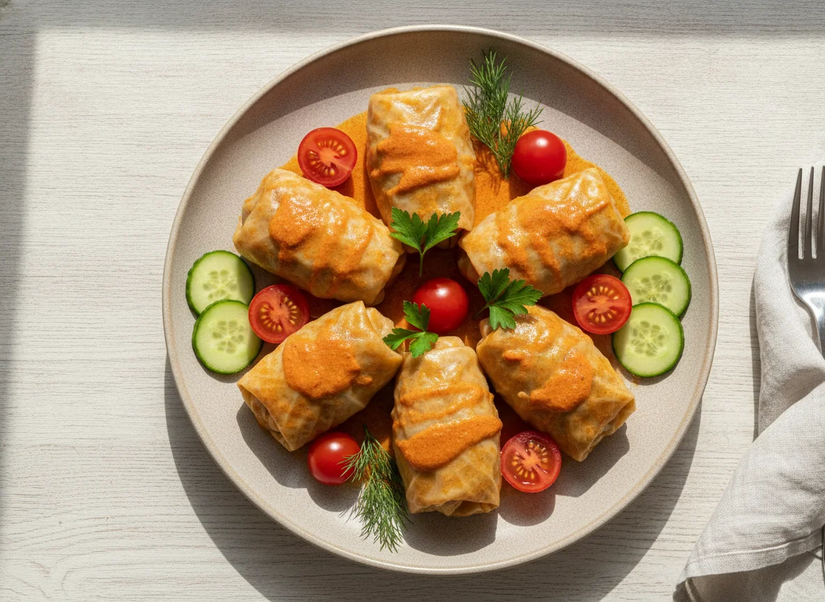 Голубцы со свежими овощами photo