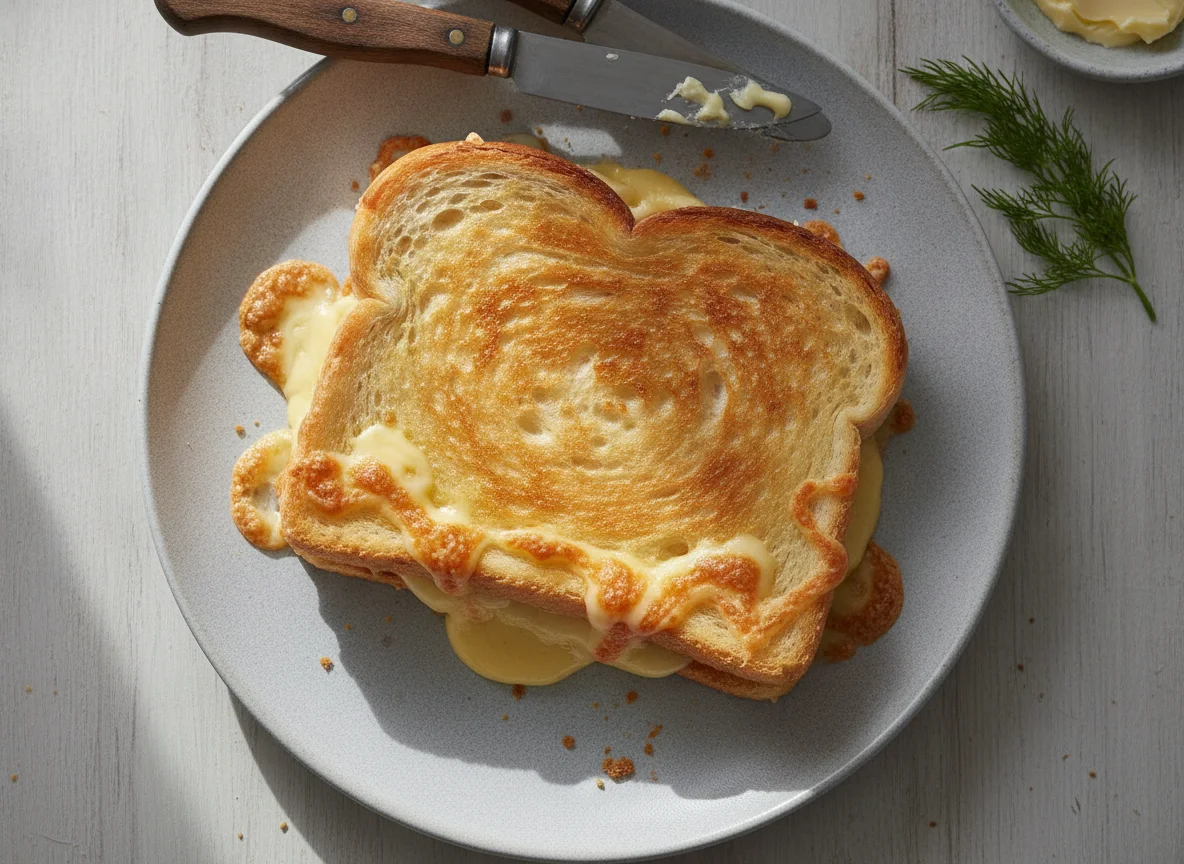 Горячий сэндвич с сыром photo