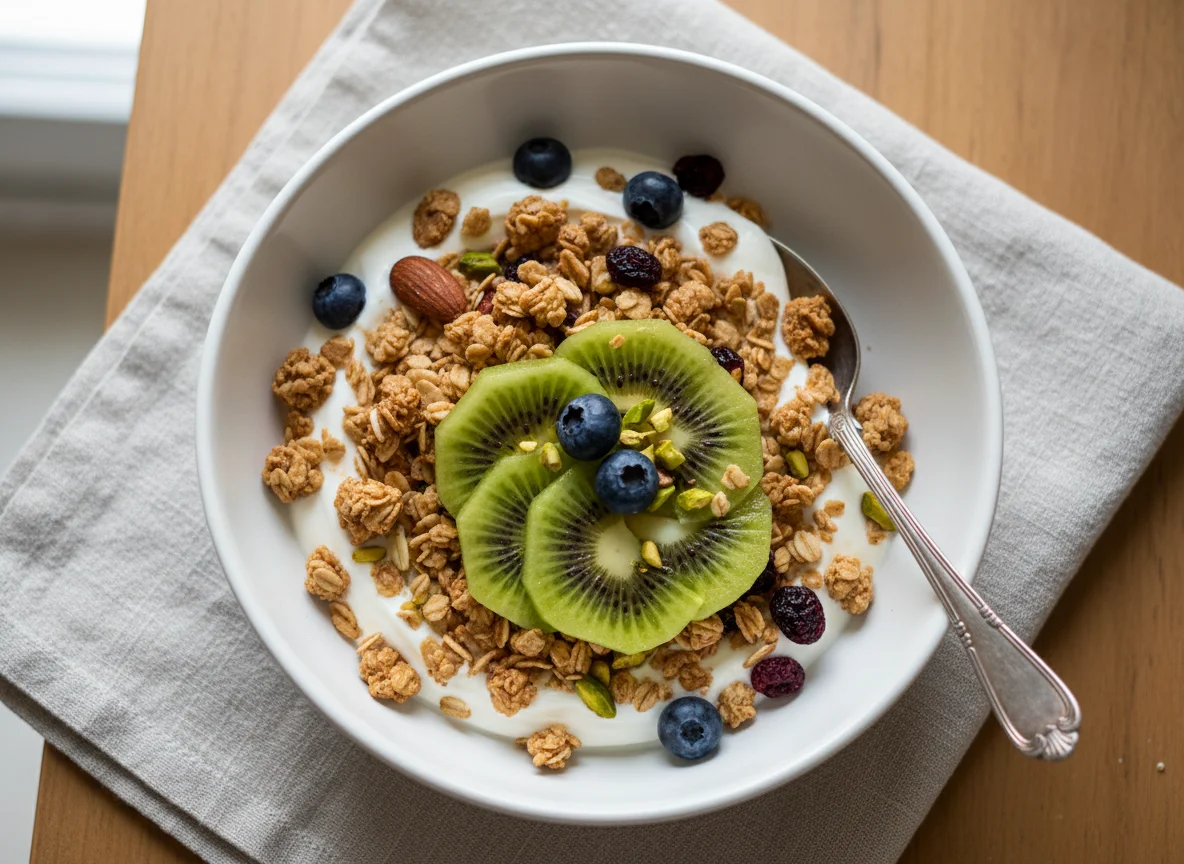 Гранола с йогуртом и киви photo