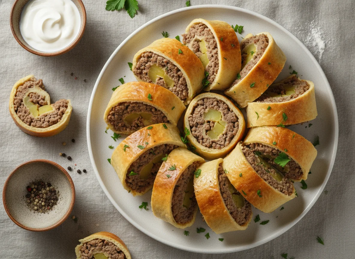 Ханум с мясом и картофелем photo