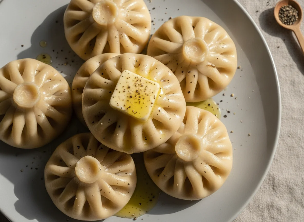 Хинкали со сливочным маслом photo