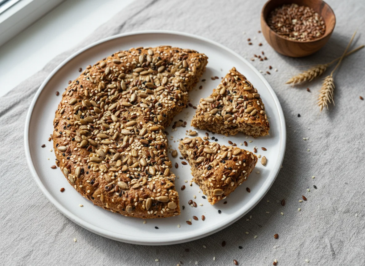 Хлебец с семенами photo