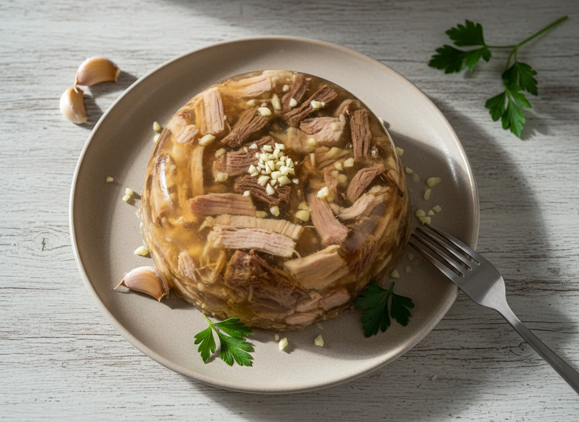 Холодец из свинины и говядины photo