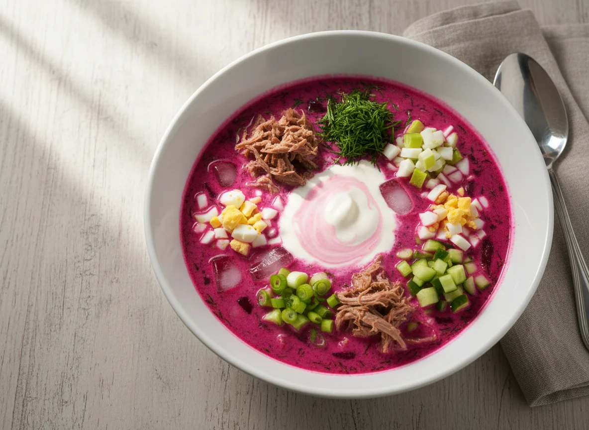 Холодный борщ или свекольник photo