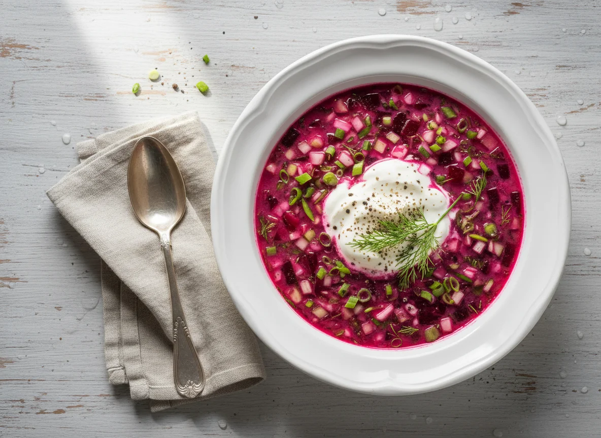 Холодный борщ (свекольник) photo