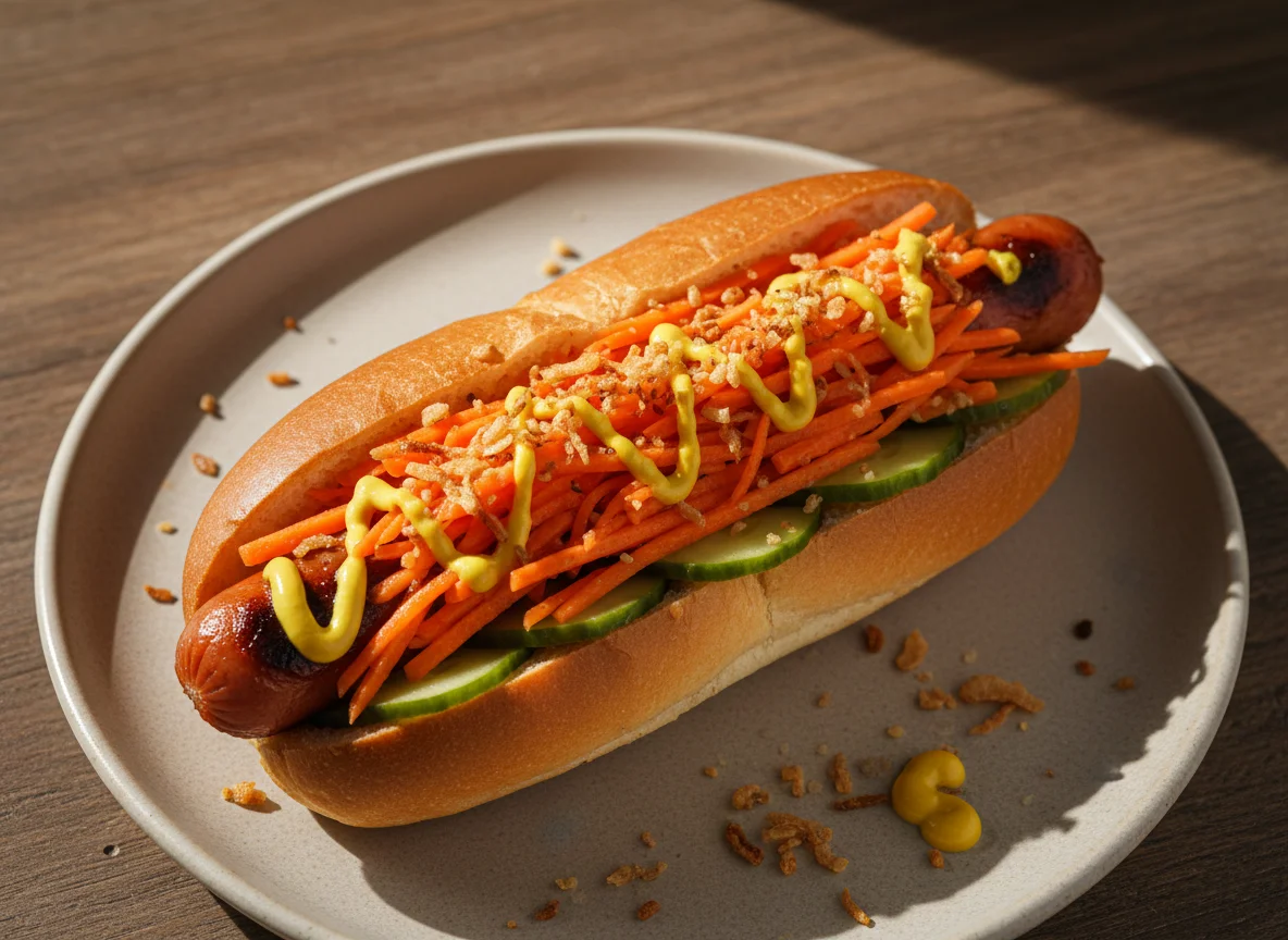 Хот-дог с морковью по-корейски photo